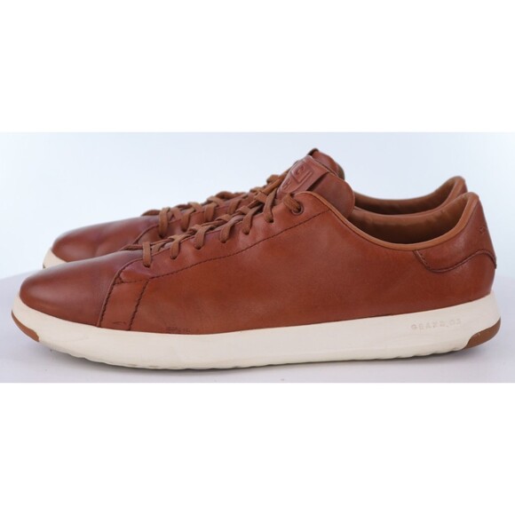 Cole Haan Grand Pro Men\'s Tennis Sneakers Shoes Size 13 M Leather Tan C22585 main image 4